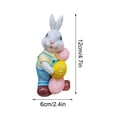thumbnail image 2 of Xihbxyly Escultura de Conejo de Pascua, Decoración de Jardín de Resina, Divertido Adorno para El Hogar, Colores Vibrantes, Material Resistente a La Intemperie, Ideal para Jardín, Patio, Interiores, R, 2 of 5