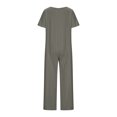 thumbnail image 5 of QATAINLAV Ofertas Relampago de Hoy Summer Jumpsuits for Women Casual Short Sleeve Beach Rompers Loose Fit V Neck Overalls Oversized One Piece Junper Pants with Pockets Army Green XL, 5 of 7