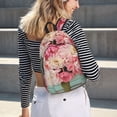 thumbnail image 5 of Lsque Vintage Typewriter Floral Pattern Canvas Daypack, Durable Backpack, High-quality Versatile Backpack,Vintage Compact Backpack-Small, 5 of 6