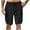 Black, variant on Maoxin Mens Shorts Men Casual Solid Cargo Pants With Pocket Straight Elastic Waist Shorts