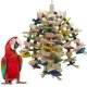 thumbnail image 1 of Jaula de pájaros para morder, juguete para guacamayos grises africanos, cacatúas, loro grande, bloques para masticar, nudos rasgados, 1 of 4