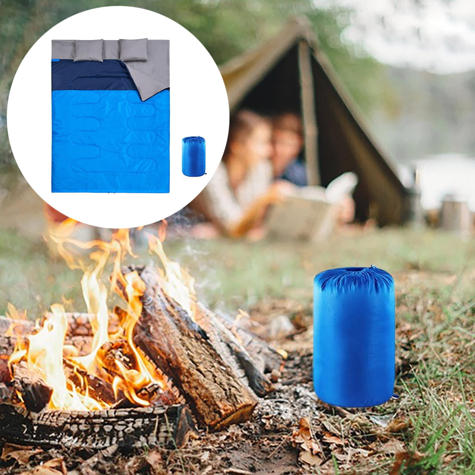 Riforla Double Camping Sleeping Bag for Couples: Thickened