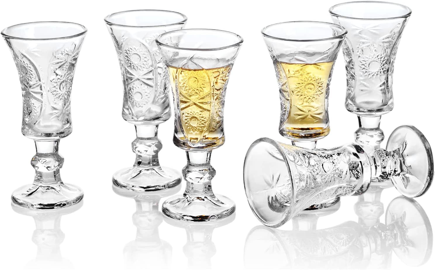 Shot Glasses, Sdatook 1.5oz Shot Glasses Set of 6/Cordial Glasses