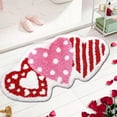 thumbnail image 4 of Valentine's Day Carpet Bathroom Rug Love Heart Bath Mat Non Slip Shower Rugs Love Shape Front Door Mat Carpet,Washable Door Mat Welcome Carpet,Valentine's Day Decoration, 4 of 6