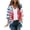 Hot Pink, variant on Holiday Cardigans for Women 4th of July American Flag Print Chiffon Cardigan 3/4 Sleeve Open Front Kimonos Sun Protection Casual Beach Coverups Blue L