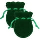 thumbnail image 1 of Bolsitas de Terciopelo de Bisuteria VelvtyGreen 2Pzas Verde 7x9cm Terciopelo Bolsa en Forma de Calabaza., 1 of 1