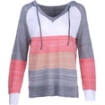 thumbnail image 3 of Womens Pullover Hoodie Sweaters Color Block Long Sleeve Sweatshirts Lounge Hoodie Tops, 3 of 8