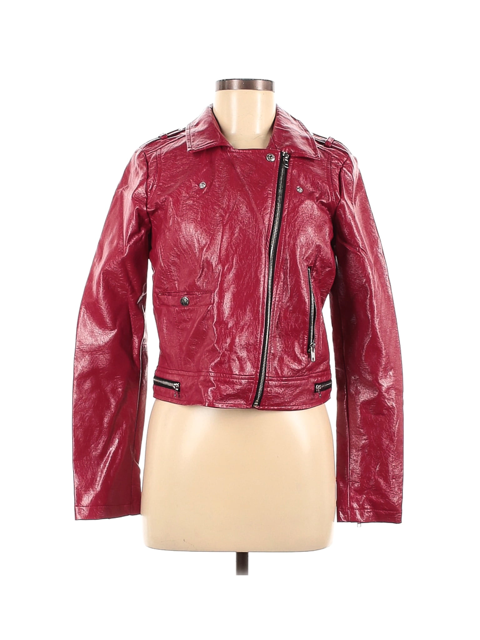 wild fable red leather jacket