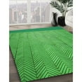 thumbnail image 2 of Ahgly Company Indoor Square Patterned Neon Green Area Rugs, 6' Square, 2 of 6