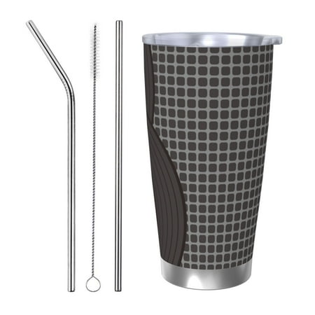 

Logiee Vinyl Records Print 20OZ Car Cup with Lid Stainless Steel Vacuum Insulated Double Wall Travel Tumbler Durable Insulated Coffee Mug Thermal Cup with Straw-Straw Three-piece Set