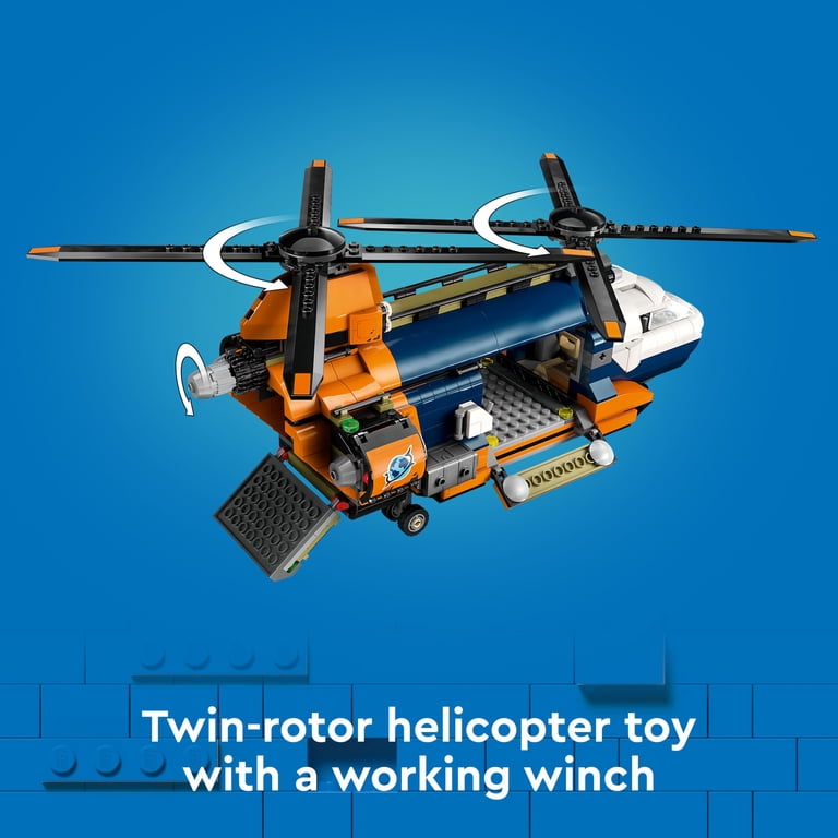 LEGO City Jungle Explorer Helicopter at Base Camp Building Toy