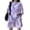 Purple, variant on sunsanly 2 Pcs/Set Women T-shirt Shorts Set Tie-dye Loose Short Sleeves Loose Mid Length Top Elastic Waist Mini Shorts Plus Size Casual Sport Daily Wear Top Pants Set