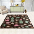 thumbnail image 3 of Area Rug Indoor 80"x58"in Non-Slip Wear Resistant Floor Mats Soft Large Carpets for Living Room Bedroom Home Decor A Pattern Of Teapots, 3 of 7