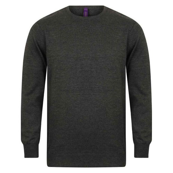Henbury Mens Cotton Acrylic Crew Neck Sweatshirt