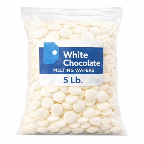 White Chocolate Melting Wafers, 5 lb Bag, Smooth Melting Chocolate for Baking