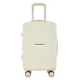 thumbnail image 4 of French Connection 22 inch Expandable Rolling Carry-on Luggage with Cup Holder, Whitecap Gray, 4 of 8
