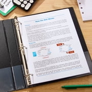 Pen+Gear Durable View 1-inch D-Ring Binder, Black