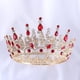 thumbnail image 3 of Nvzi Tiara de boda para novia, diadema de princesa, corona de novia, joyería para el cabello con diamantes de imitación de cristal,graduación, boda, fiesta de disfraces (verde), 3 of 4
