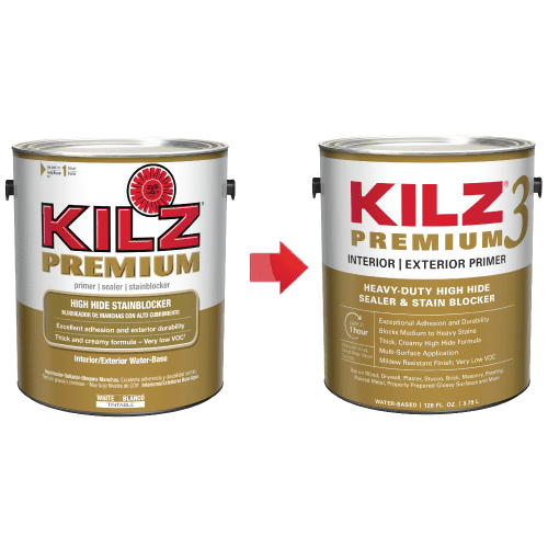 KILZ 3 Premium Interior/Exterior Primer, Sealer