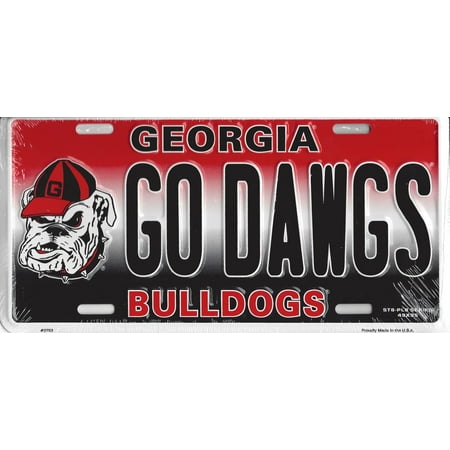 Georgia Bulldogs Cargo - Georgia Bulldogs Go Dawgs Metal License Plate