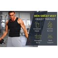 thumbnail image 2 of Chaleco de neopreno para hombre para entrenamiento de cintura, chaleco ajustable para entrenamiento corporal con cremallera doble, 2 of 5