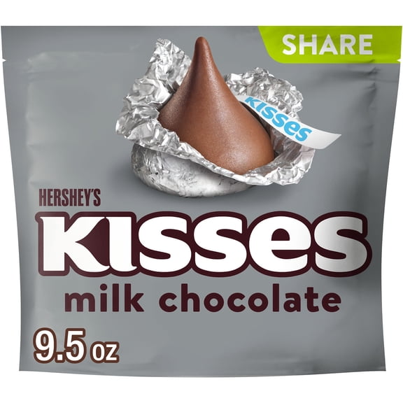 HERSHEY'S KISSES Milk Chocolate Candy Share Pack, 9.5 oz