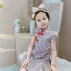 thumbnail image 1 of Vestido cheongsam estilo occidental retro de verano para niñas, falda para bebé, 1 of 6