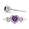 thumbnail image 2 of 2/5 Carat (ctw) Amethyst Heart Promise Ring in 14K White Gold, 2 of 4