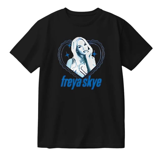 Freya Skye Playera Algodón Unisex Cuello Redondo Manga Corta Estilo Moderno