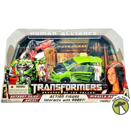 Transformers Human Alliance Autobot Skids with Mikaela Figures 2009 Hasbro 85550