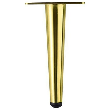 Rawiri 10cm Height, Metal Sofa/Cabinet/Bed Feet for DIY Home Decor Golden Round Tapered Furniture Legs