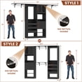 thumbnail image 5 of Homieasy 120'' Closet System with 2 Sets, 10FT Walk in Closet Organizer with 5 Drawers & 3 Hanging Rods, Reversible Wardrobe Closet with Shoe Racks & Storage Cabinet, for Bedroom, Closet, Black, 5 of 8