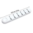 thumbnail image 2 of HOMEIORA 2 Pack Cord Holder Cable Organizer Clips, Self Adhesive Cord Organizer for Desk, Car, Nightstands, Office, Silicone Cord Keeper Cable Clips Wire Holders - 6 Slots, White, 2 of 5