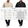 thumbnail image 3 of successthop Trench Coat Men Oversized British Style Long Sleeve Overcoat with Pockets Knee Length Button Down Solid Outwear, 3 of 9