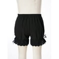 thumbnail image 4 of iiniim Kids Girls Ruffled Lace Hem Bloomer Shorts Breathable Safety Pants Black 150, 4 of 7