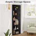 thumbnail image 6 of 68" Tall Corner Bookshelf Bookcase, 6 Tier Corner Shelf with Adjustable Shelf,Freestanding Corner Display Storage Shelf for Living Room, Office, Kitchen, Bath Room,Small Space, Black, 6 of 9