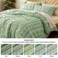 thumbnail image 5 of U by Bedsure Tufted Boho Comforter Set, 3 Pieces Farmhouse Shabby Chic Embroidery Bed Set, Soft Jacquard Comforter for All Seasons,King,Aqua Gray, 5 of 6