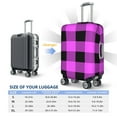 thumbnail image 6 of Balery Luggage Cover Purple Black Buffalo Plaid Print Suitcase Covers for Luggage Elastic Washable Suitcase Protector Fits 18-32 Inch Luggage-Small, 6 of 9