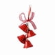 thumbnail image 3 of Adorno colgante de lazo y campana navideña para árbol de Navidad Rojo, 3 of 7