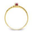 thumbnail image 2 of 10k Yellow Gold Pink Tourmaline Birthstone Ring October Gemstone, 2 of 9