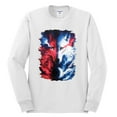 thumbnail image 2 of Artic Wolf Light Dark Good Bad Moon | Mens Animal Lover Long Sleeve T-Shirt, White, Large, 2 of 4