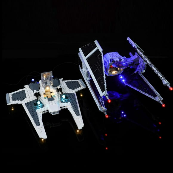 TRAHOO-LED Lights Kit for Lego Star Wars Mandalorian Fang Fighter vs. TIE Interceptor 75348 - Lights Set Compatible with Lego 75348 Set -Classic Version (Lights Kit Without Model)