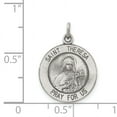 thumbnail image 3 of Sterling Silver Antiqued St. Theresa Medal, 3 of 4