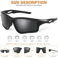 thumbnail image 4 of Polarized Sports Sunglasses Men: Running Sunglasses Women Wrap Around Glasses for Fishing Driving UV400 Protection TR90, 4 of 9