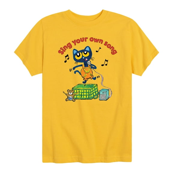 Pete The Cat - Sing Your Own Song - Toddler And Youth Short Sleeve Graphic T-Shirt