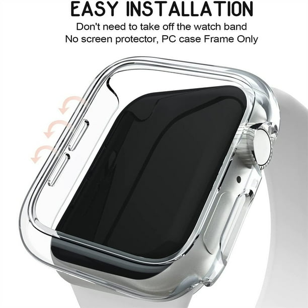 Leixiuer Case Cover For Apple Watch Case Series 8 7 49mm 45mm 41mm 44mm 40mm 44 45 Mm All Around Clear Frame Iwatch Ultra 4 3 5 Se 6 7 49 Mm Accessori