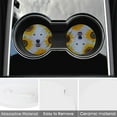 thumbnail image 3 of Car Coasters 6 Pack Stone Car Cup Holder White Dog in Sunflowers Absorbent Drink Car Coaster Ceramic Set Small 2.56 inch Cup Coasters, 3 of 6
