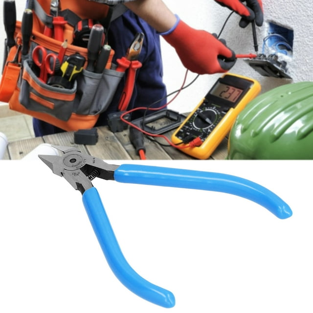 Heavy Duty Wire Cutters, Diagonal Hardware Tool Electrical Side Cutters with Rebound Spring for Flexible Wires for Cables