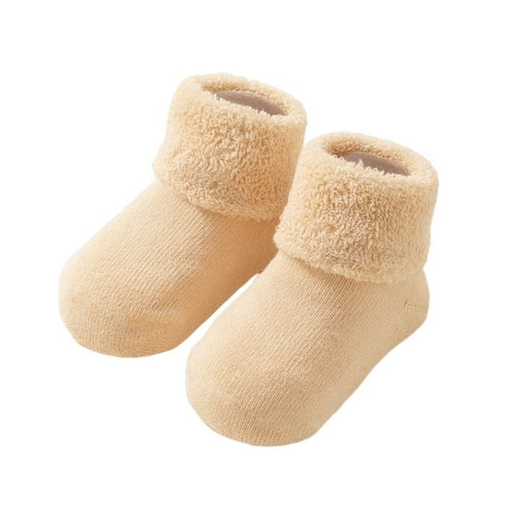 Ugoldhm Baby Toddler Non-Slip Slipper Socks - Unisex Indoor Floor Thick Warm Socks for Prewalkers
