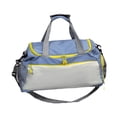 thumbnail image 4 of Bolsa de viaje con separación seca y húmeda, versátil bolsa deportiva para gimnasio y entrenamiento. Azul y blanco, 4 of 8